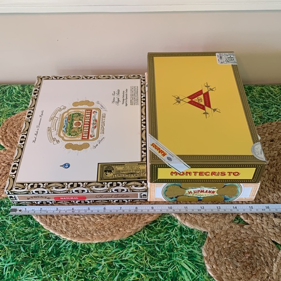 Cigar box set, 3 pieces excellent condition, awesome for storage or crafting - Picture 9 of 12